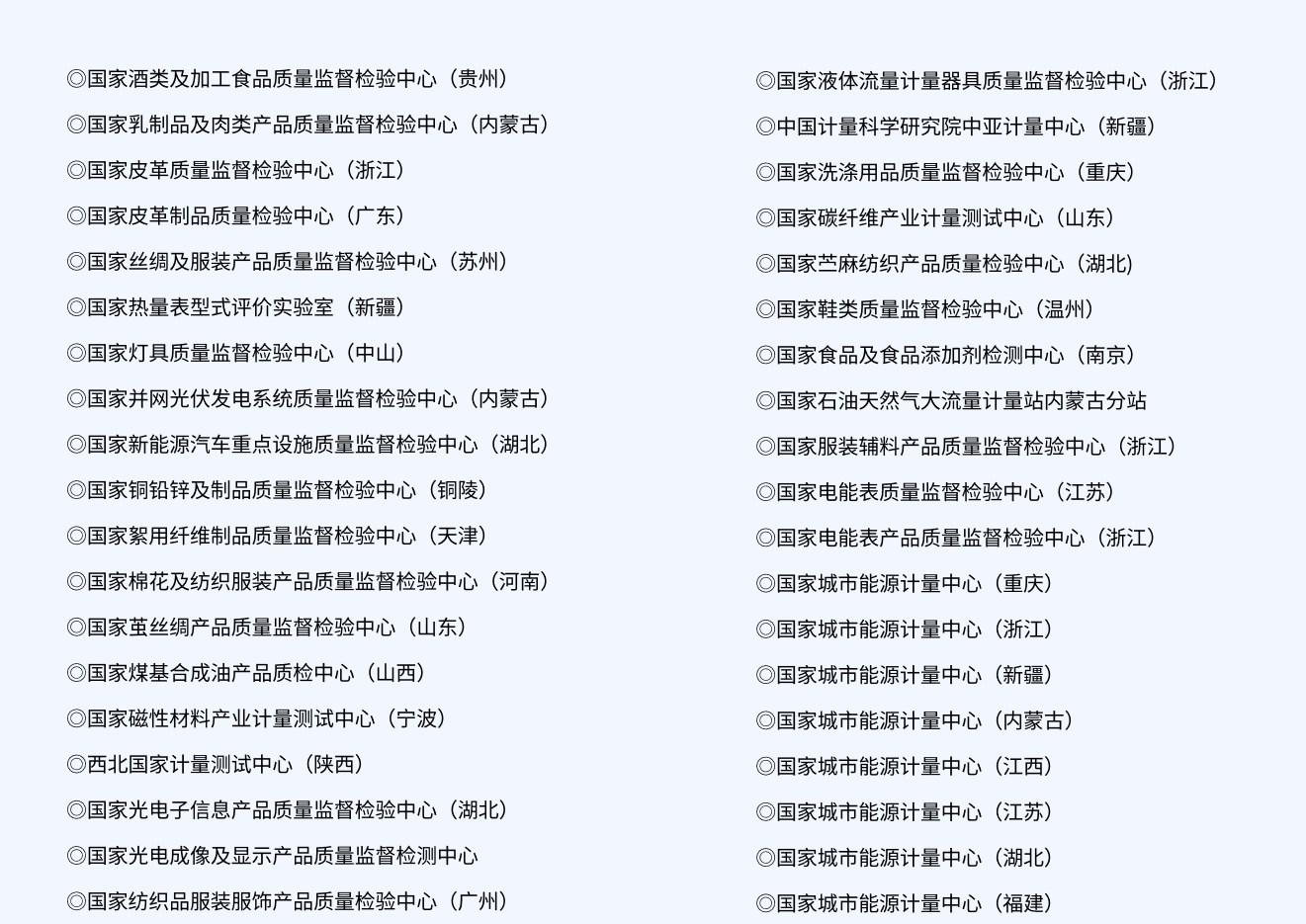 国家级检测中心